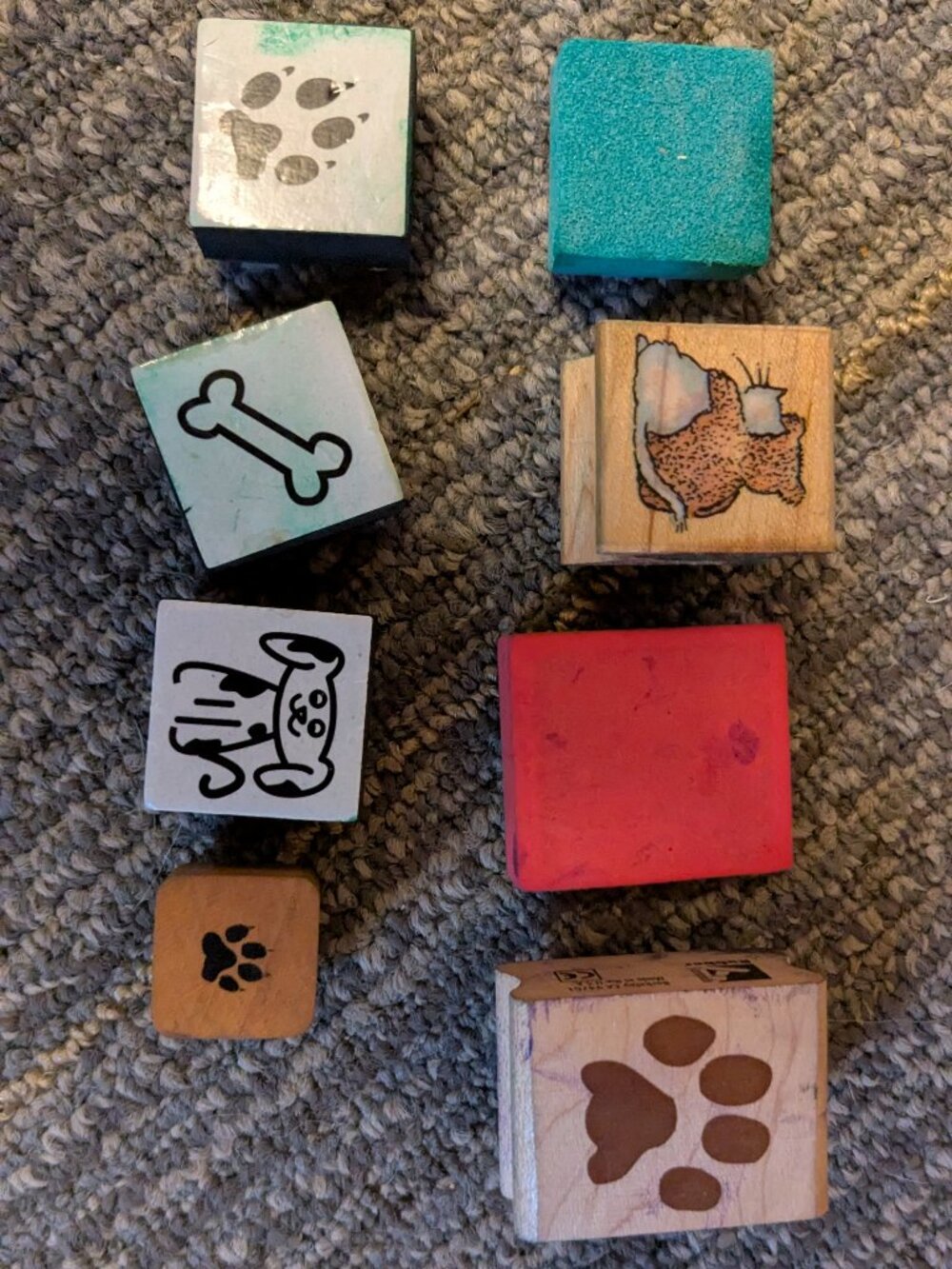 Vintage 1992-95 Lot of Rubber Wood Stamp Collection Assorted Designs Shapes - Picture 4 of 10